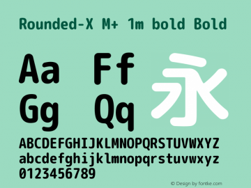 Rounded-X M+ 1m bold Bold Version 1.059.20150110 Font Sample