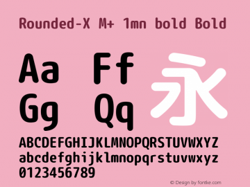 Rounded-X M+ 1mn bold Bold Version 1.056 Font Sample