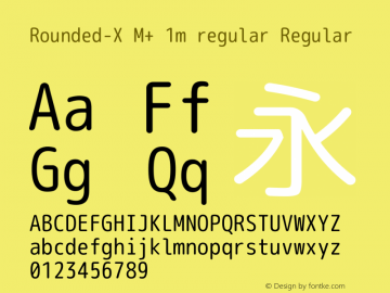 Rounded-X M+ 1m regular Regular Version 1.056 Font Sample