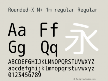 Rounded-X M+ 1m regular Regular Version 1.058.20140226 Font Sample