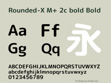Rounded-X M+ 2c bold Bold Version 1.059.20150529 Font Sample