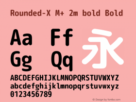 Rounded-X M+ 2m bold Bold Version 1.056 Font Sample