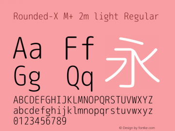 Rounded-X M+ 2m light Regular Version 1.059.20150110 Font Sample