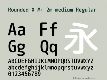 Rounded-X M+ 2m medium Regular Version 1.059.20150110图片样张