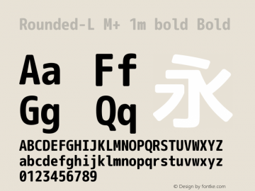 Rounded-L M+ 1m bold Bold Version 1.057.20131215图片样张