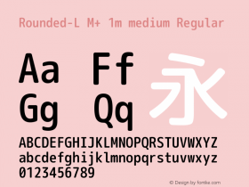 Rounded-L M+ 1m medium Regular Version 1.058.20140226 Font Sample