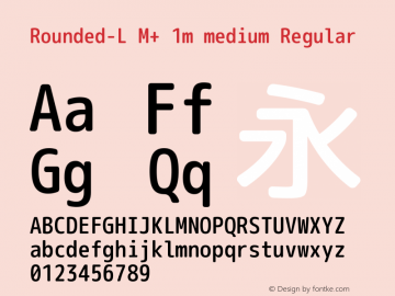 Rounded-L M+ 1m medium Regular Version 1.059.20150110图片样张