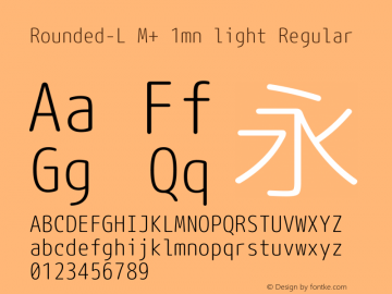 Rounded-L M+ 1mn light Regular Version 1.059.20150110 Font Sample