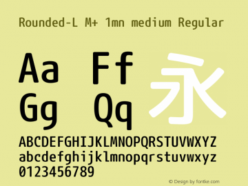 Rounded-L M+ 1mn medium Regular Version 1.057.20140107图片样张