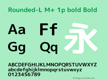 Rounded-L M+ 1p bold Bold Version 1.058.20140226 Font Sample