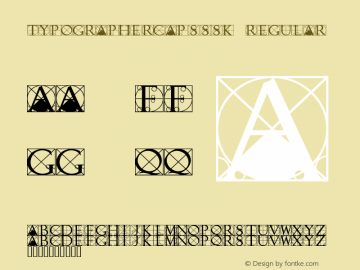 TypographerCapsSSK Regular Macromedia Fontographer 4.1 8/15/95图片样张