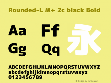 Rounded-L M+ 2c black Bold Version 1.056图片样张