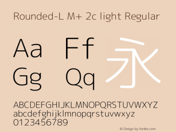 Rounded-L M+ 2c light Regular Version 1.059.20150529 Font Sample