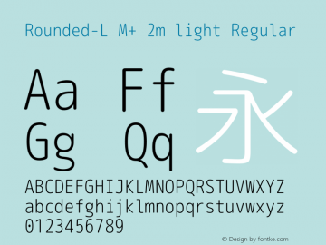 Rounded-L M+ 2m light Regular Version 1.059.20150110 Font Sample