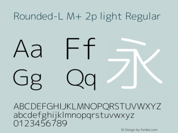 Rounded-L M+ 2p light Regular Version 1.059.20150110图片样张