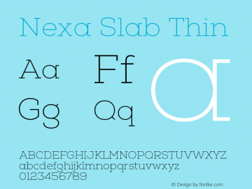 Nexa Slab Thin Version 1.0图片样张