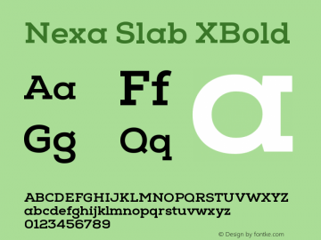 Nexa Slab XBold Version 1.0图片样张