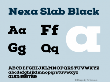 Nexa Slab Black Version 1.0图片样张