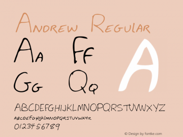 Andrew Regular Altsys Metamorphosis:3/2/95 Font Sample