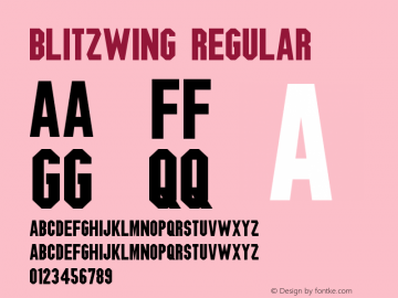 Blitzwing Regular Version 1.10 March 26, 2015 Font Sample