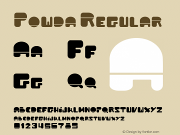 Powda Regular Version 1.000 Font Sample