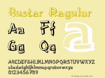 Buster Regular Brendel            :29.08.1995 Font Sample