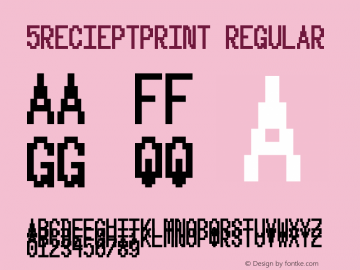 5Recieptprint Regular Version 1.0图片样张