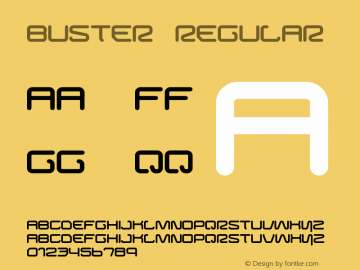 Buster Regular Altsys Metamorphosis:18.02.2003 Font Sample