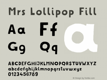 Mrs Lollipop Fill 1.000 Font Sample