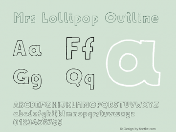 Mrs Lollipop Outline 1.000 Font Sample