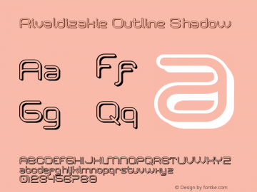 Rivaldizakie Outline Shadow Version 001.000 Font Sample