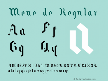 Menede Regular 1.000 Font Sample