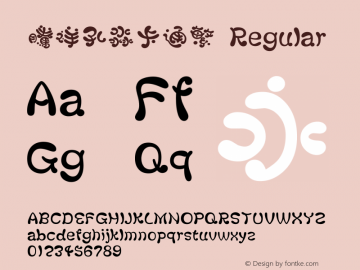 腾祥孔淼卡通繁 Regular Version  1.00 Font Sample