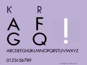 Katas Regular Version 1.000 Font Sample