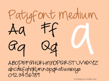 Patyfont Medium Version 001.000图片样张