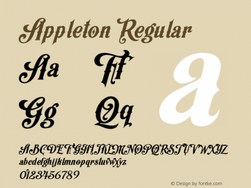Appleton Regular Version 1.000图片样张