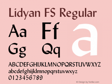 Lidyan Fs Font Family Lidyan Fs Uncategorized Typeface Fontke Com