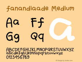 fanandiaade Medium Version 1.0 Font Sample