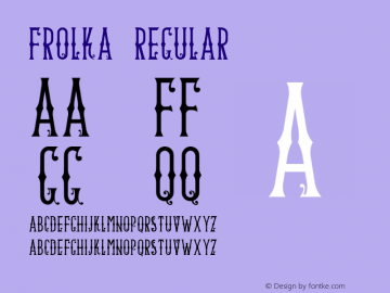 Frolka Regular Version 001.000图片样张