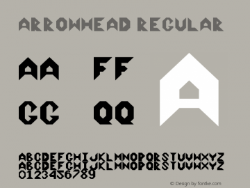 Arrowhead Regular Version 1.0图片样张