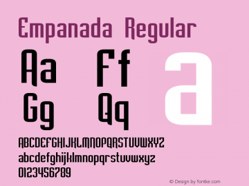 Empanada Regular Version 2.00 September 16, 2013 Font Sample