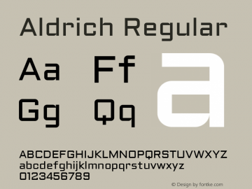 Aldrich Regular Version 1.001 2011图片样张