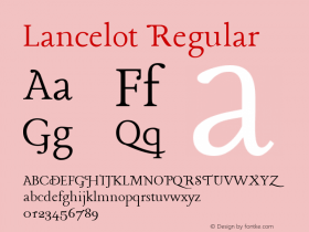 Lancelot Regular 1.004图片样张