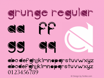 Grunge Regular Version 1.00 February 20, 2014, initial release图片样张