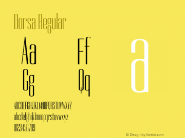 Dorsa Regular Version 1.002 Font Sample