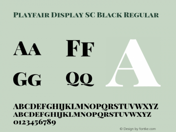 Playfair Display SC Black Regular Version 1.003;PS 001.003;hotconv 1.0.70;makeotf.lib2.5.58329图片样张