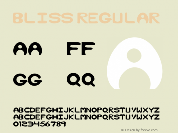 Bliss Regular Unknown Font Sample