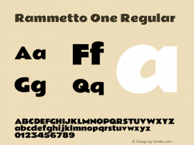 Rammetto One Regular Version 1.001 Font Sample