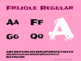 Frijole Regular Version 1.000 Font Sample