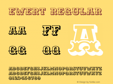 Ewert Regular Version 1.001 Font Sample